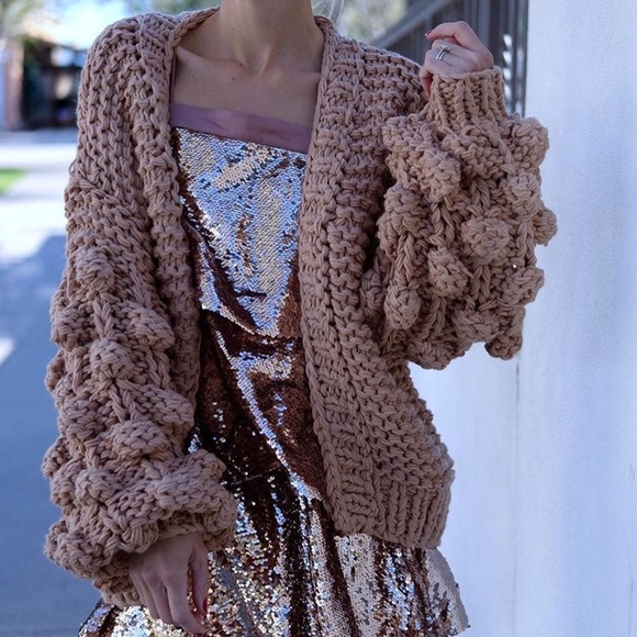 PM Editor Pick✨Last 1 Puffy Sleeve Chunky Cardigan - Picture 8 of 8